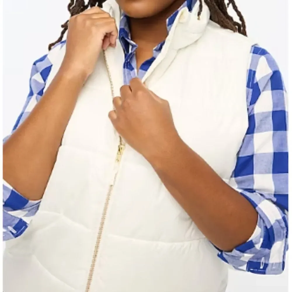 J. Crew white Puffer vest - 3X